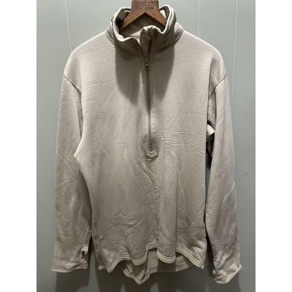 Gen III Shirt Men’s Medium Military Mid Weight Cold Weather Half Zip Waffle Grid